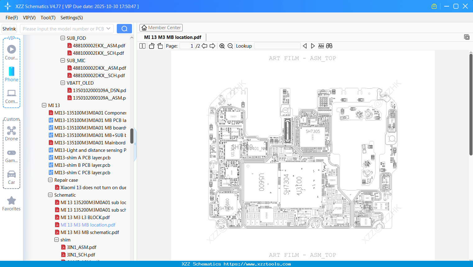 Xiaomi MI 13 M3 MB Location